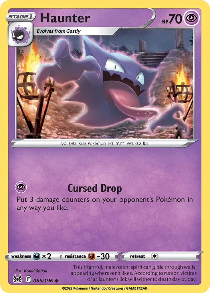 2022 Lost Origin Haunter Uncommon #065/196 Uncommon card image
