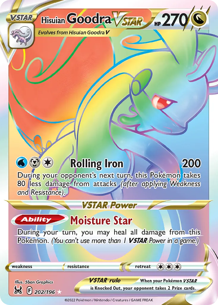 2022 Lost Origin Hisuian Goodra VSTAR Rare Holo VSTAR #136/196 Rare Holo VSTAR card image