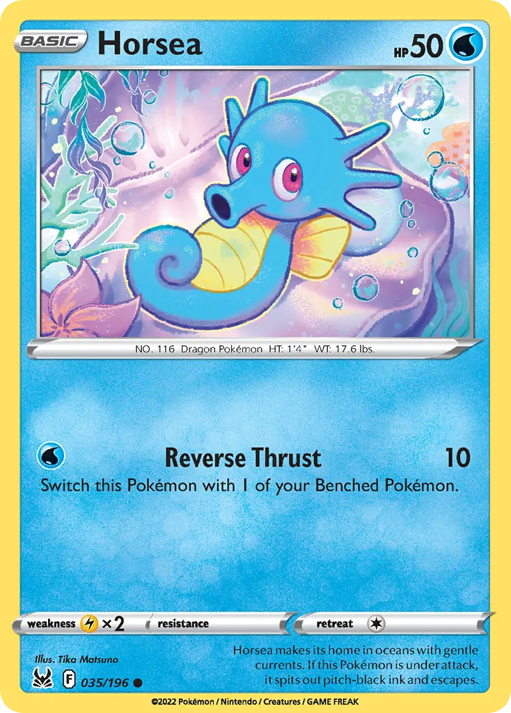 2022 Lost Origin Horsea Common #035/196 Common card image