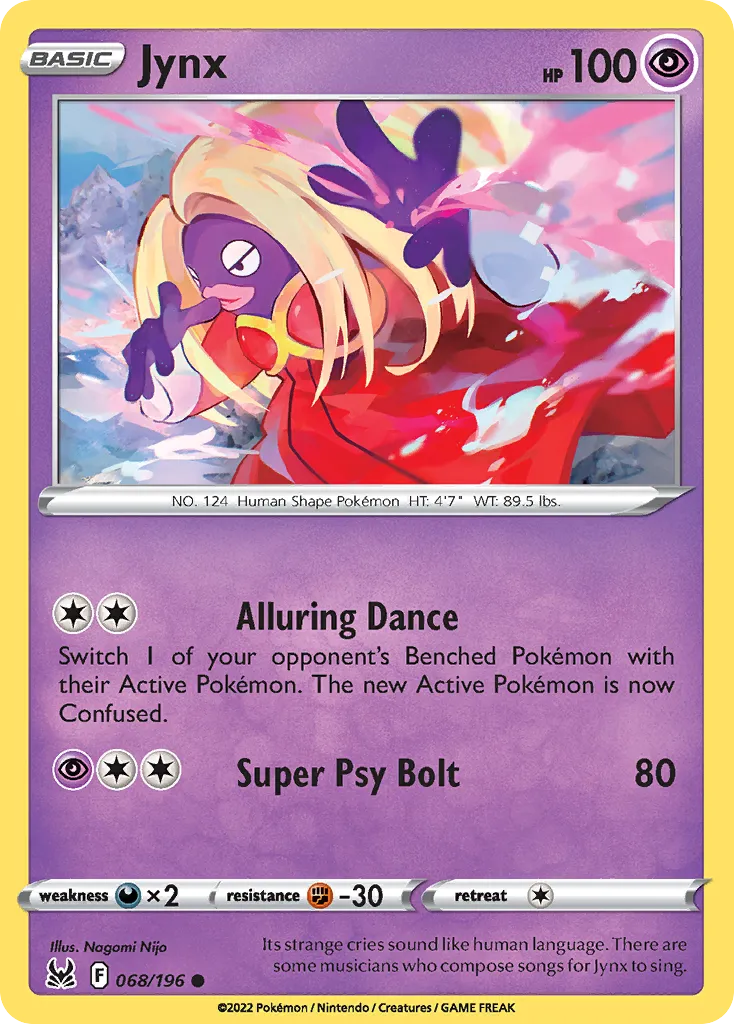 2022 Lost Origin Jynx Common #068/196 Common card image