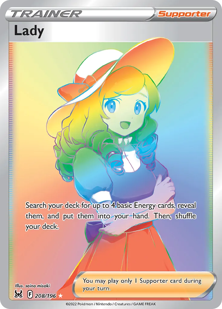 2022 Lost Origin Lady #208/196 Rare Rainbow card image