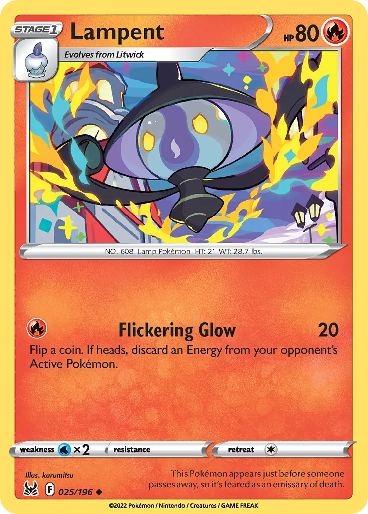 2022 Lost Origin Lampent Uncommon #025/196 Uncommon card image