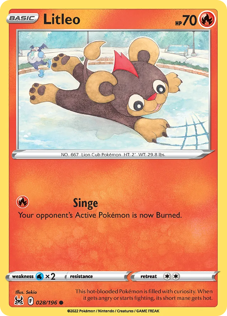 2022 Lost Origin Litleo Common #028/196 Common card image