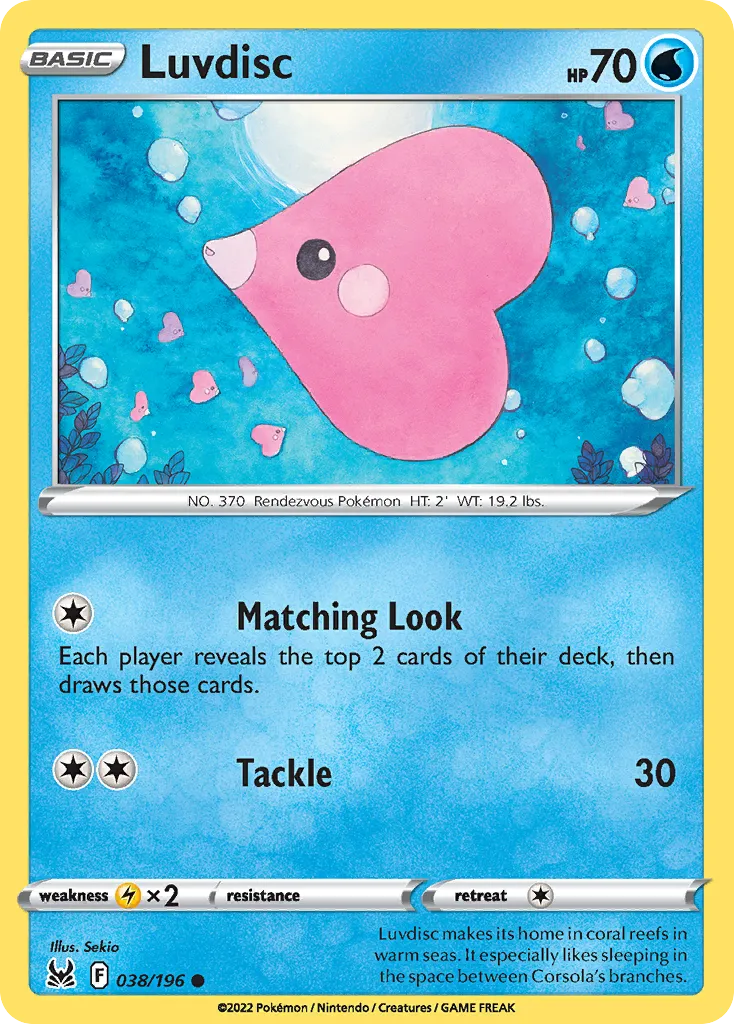 2022 Lost Origin Luvdisc Common #038/196 Common card image
