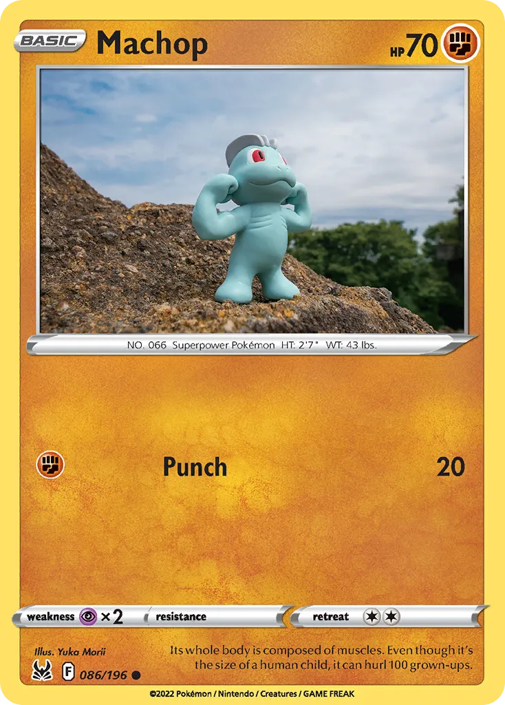 2022 Lost Origin Machop Common #086/196 Common card image