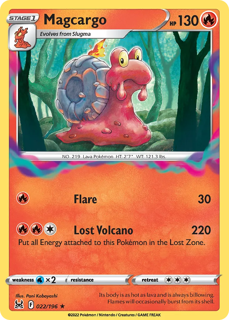 2022 Lost Origin Magcargo #022/196 Rare card image