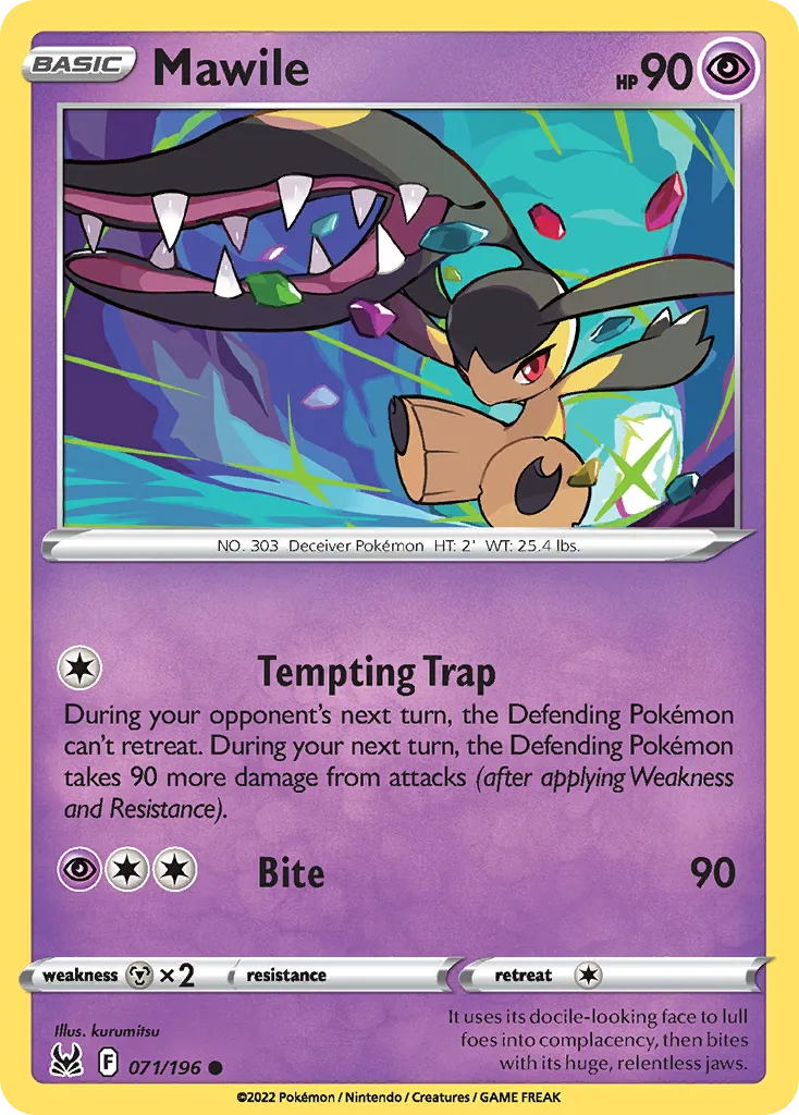 2022 Lost Origin Mawile Common #071/196 Common card image