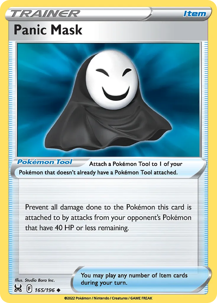 2022 Lost Origin Panic Mask Uncommon #165/196 Uncommon card image