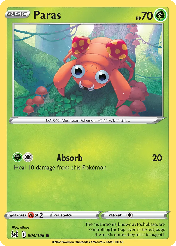 2022 Lost Origin Paras Common #004/196 Common card image