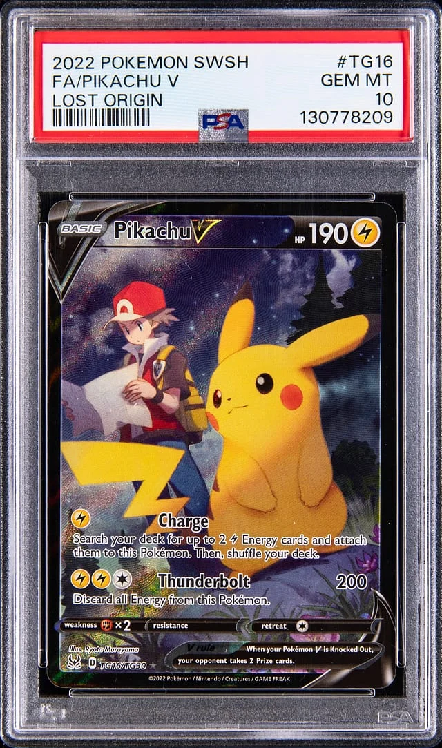 2022 Lost Origin Pikachu V #TG16 Unlisted card image