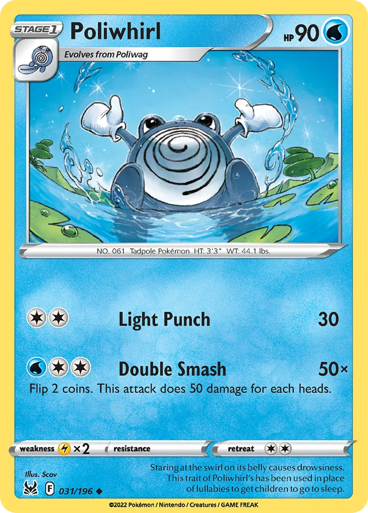 2022 Lost Origin Poliwhirl #031/196 Uncommon card image