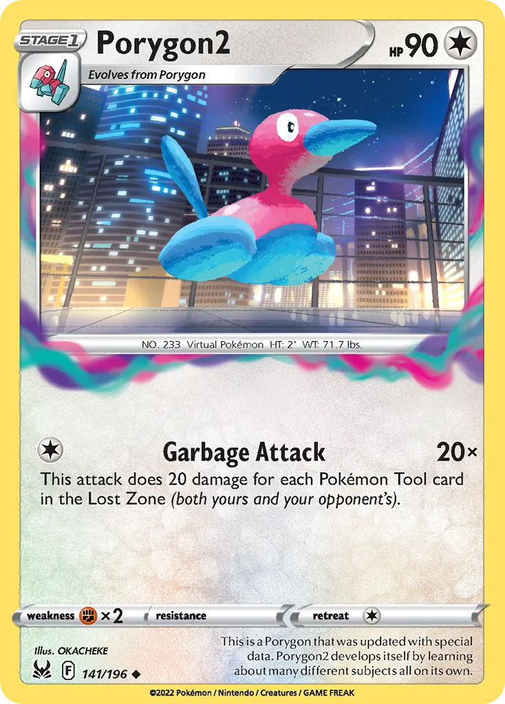 2022 Lost Origin Porygon2 Uncommon #141/196 Uncommon card image