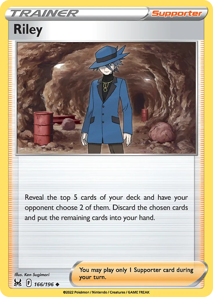 2022 Lost Origin Riley Uncommon #166/196 Uncommon card image