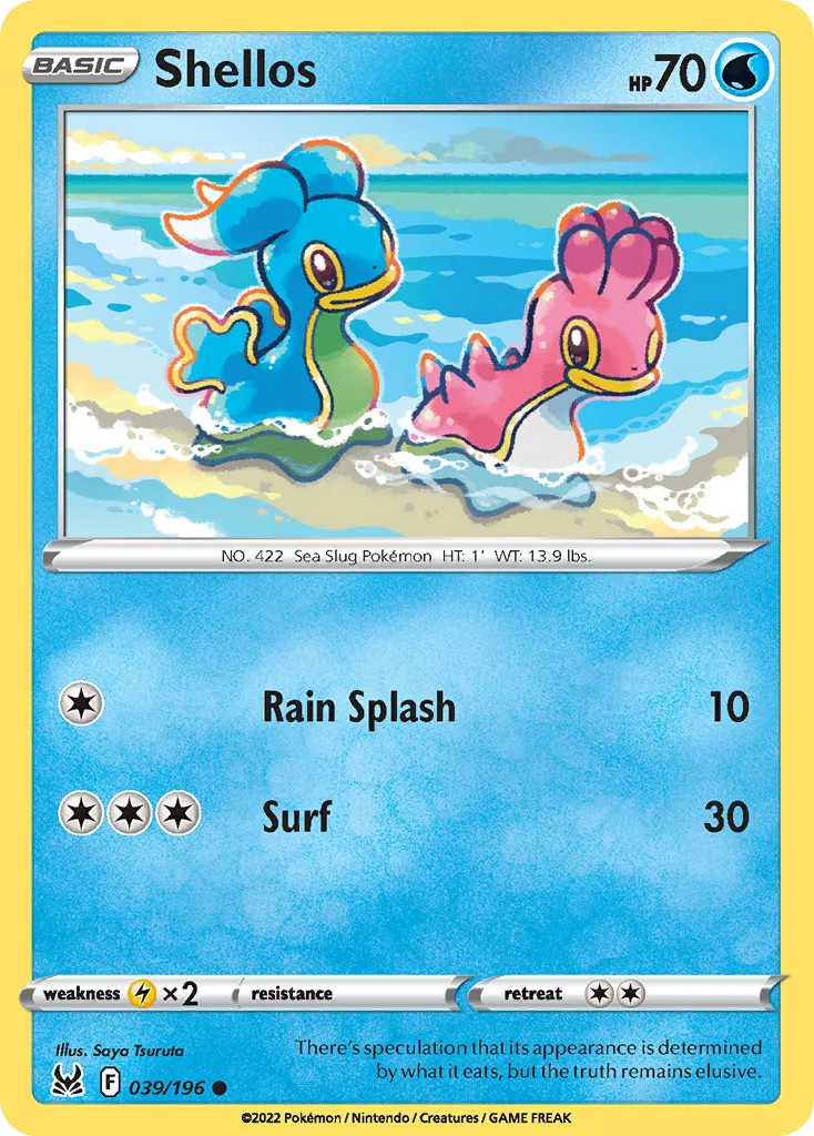 2022 Lost Origin Shellos Common #039/196 Common card image