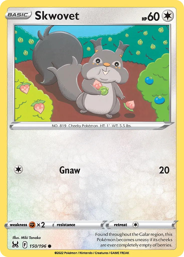 2022 Lost Origin Skwovet #150/196 Common card image