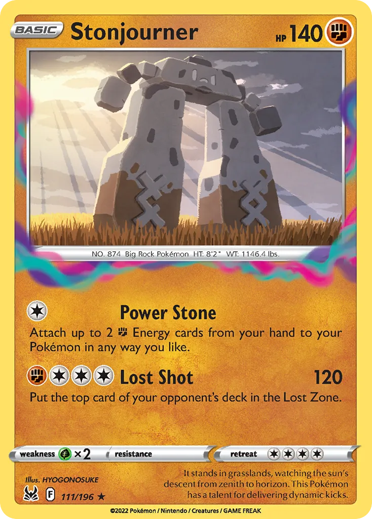 2022 Lost Origin Stonjourner #111/196 Rare card image