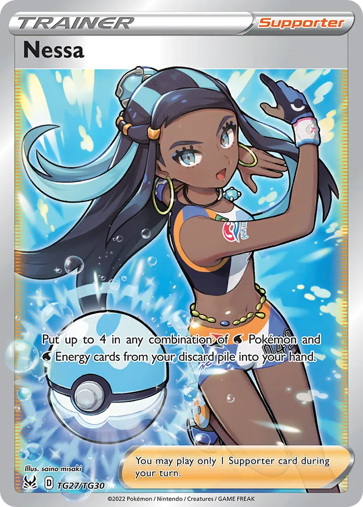 2022 Lost Origin Trainer Gallery Nessa #TG27 Rare Ultra card image