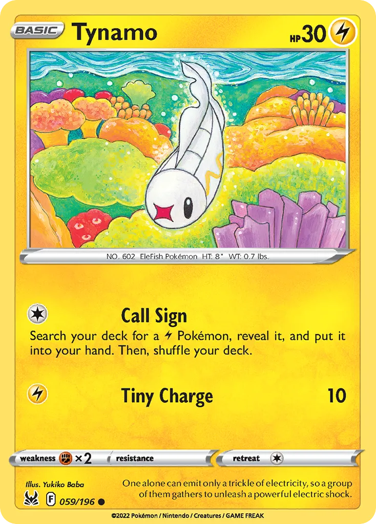 2022 Lost Origin Tynamo Common #059/196 Common card image