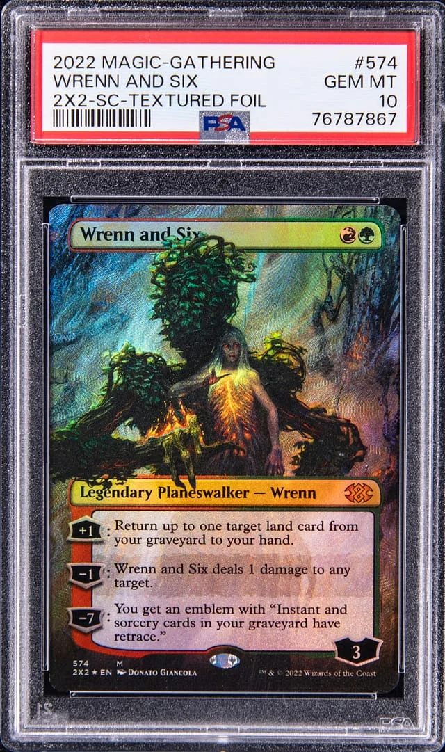 2022 Magic The Gathering 2X2 SC Textured Foil Wrenn and Six #574 card image
