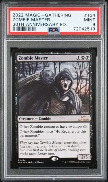 2022 Magic: The Gathering 30th Anniversary Edition Zombie Master #134 card image
