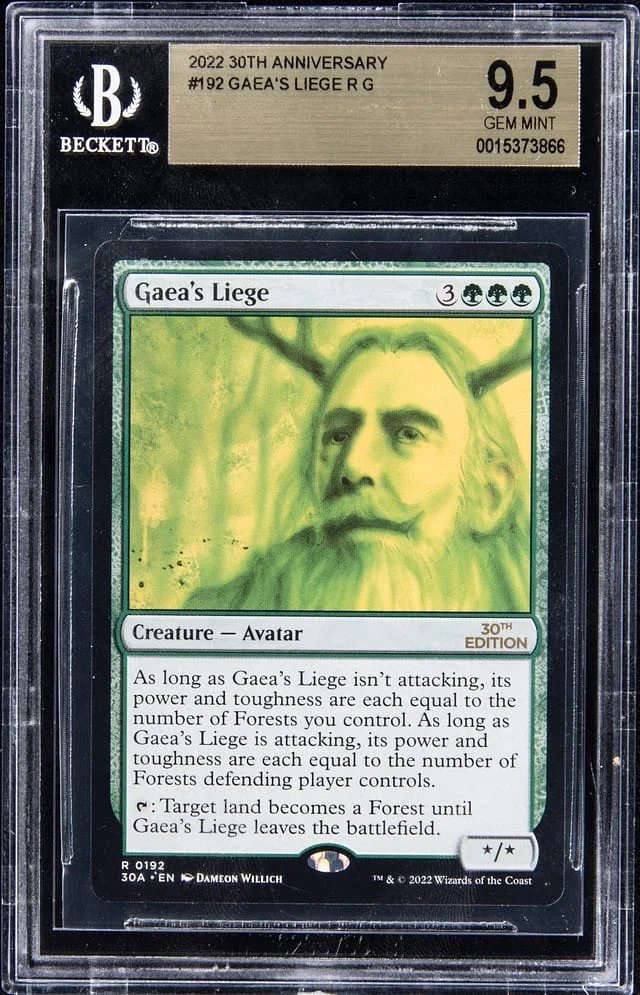 2022 Magic The Gathering 30th Anniversary Gaea's Liege #192 card image