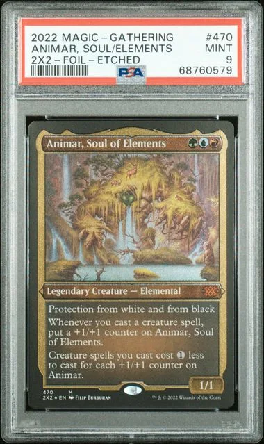 2022 Magic: The Gathering Double Masters '22 2x2 Foil Etched Animar, Soul Of Elements #470 card image