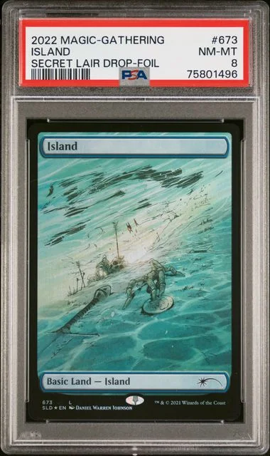 2022 Magic The Gathering Secret Lair Drop Foil Island #673 card image