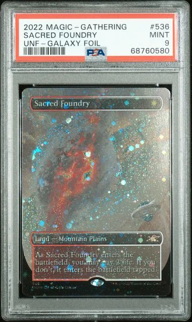 2022 Magic The Gathering Unfinity Galaxy Foil Sacred Foundry #536 card image