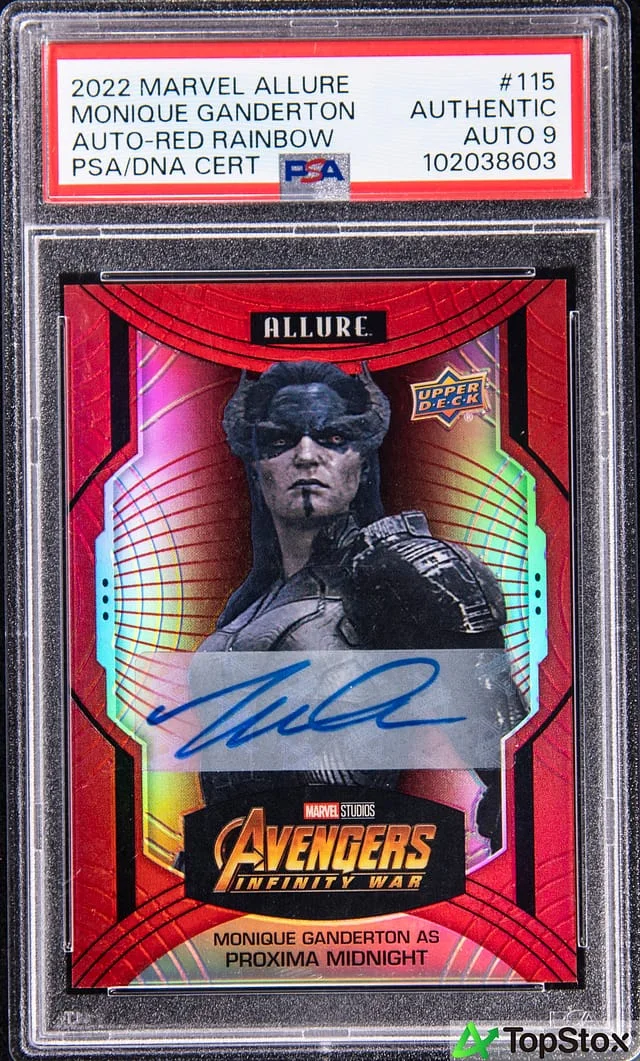 2022 Marvel Allure Autograph Red Rainbow Monique Ganderton #115 card image