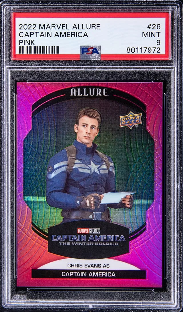 2022 Marvel Allure Pink Captain America #26 card image