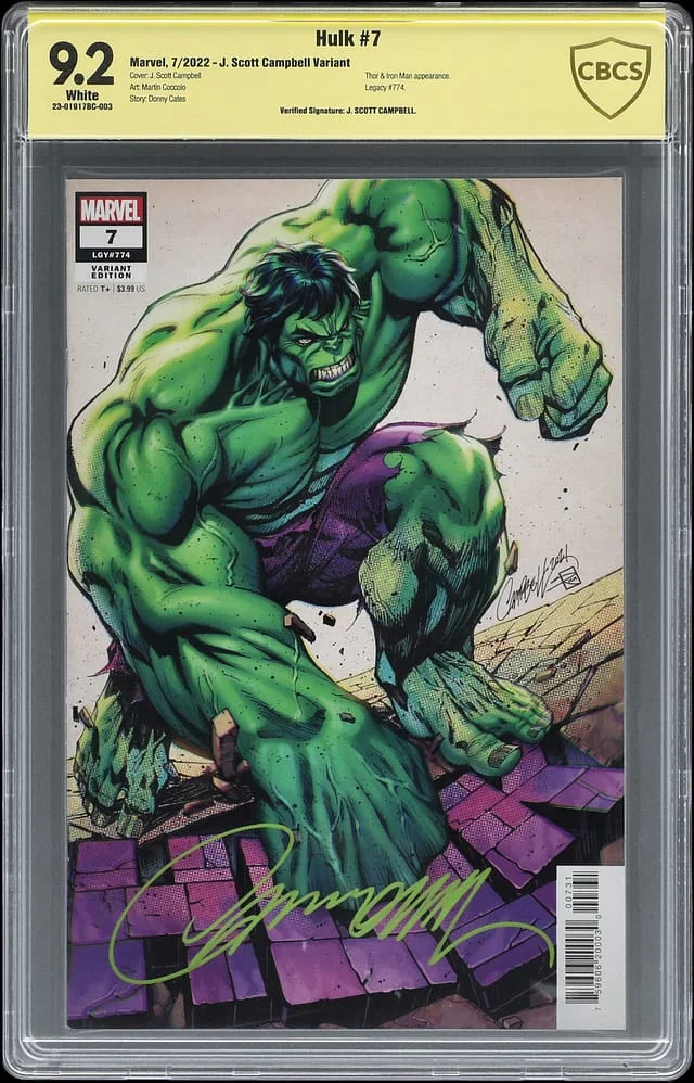 2022 Marvel) - CBCS Signature Series Signed by J. Scott Campbell, J. Scott Campbell Variant #9.2 card image