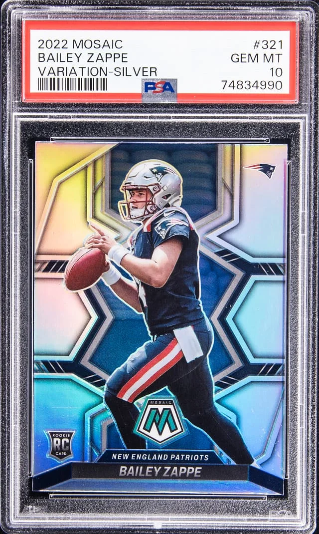 2022 Mosaic Bailey Zappe Variation - Silver #321 card image