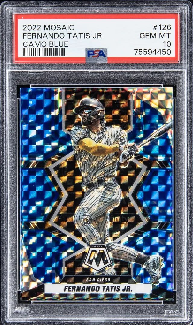 2022 Mosaic Fernando Tatis Jr Camo Blue #126 card image