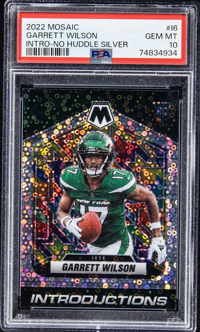 2022 Mosaic Garrett Wilson Intro - No Huddle Silver #I6 card image