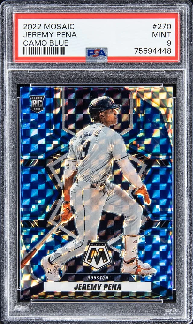 2022 Mosaic Jeremy Pena Camo Blue #270 card image