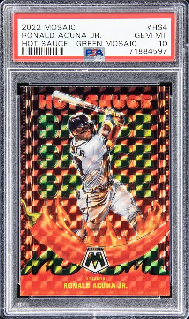 2022 Mosaic Ronald Acuna Jr. Hot Sauce Green #HS-4 card image
