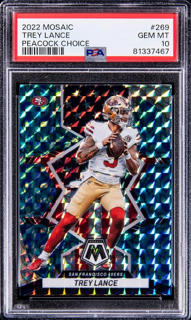 2022 Mosaic Trey Lance Peacock Choice #269 card image
