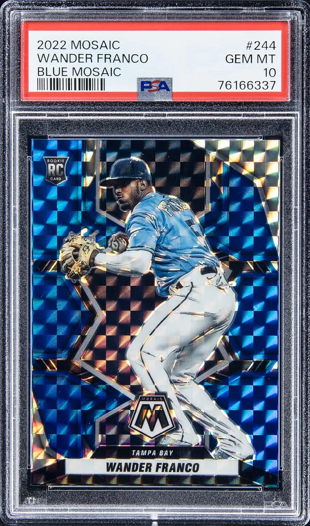 2022 Mosaic Wander Franco Blue Mosaic #244 card image