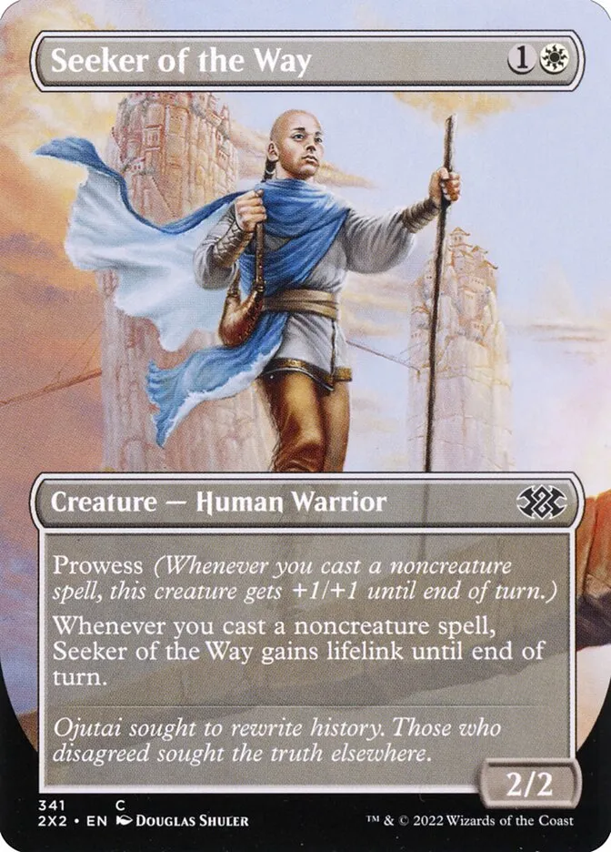 2022 Double Masters 2022 Seeker of the Way [Borderless] common #341 common card image
