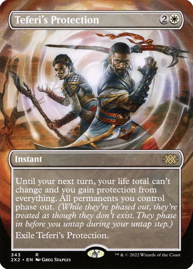 2022 Double Masters 2022 Teferi's Protection #343 rare card image
