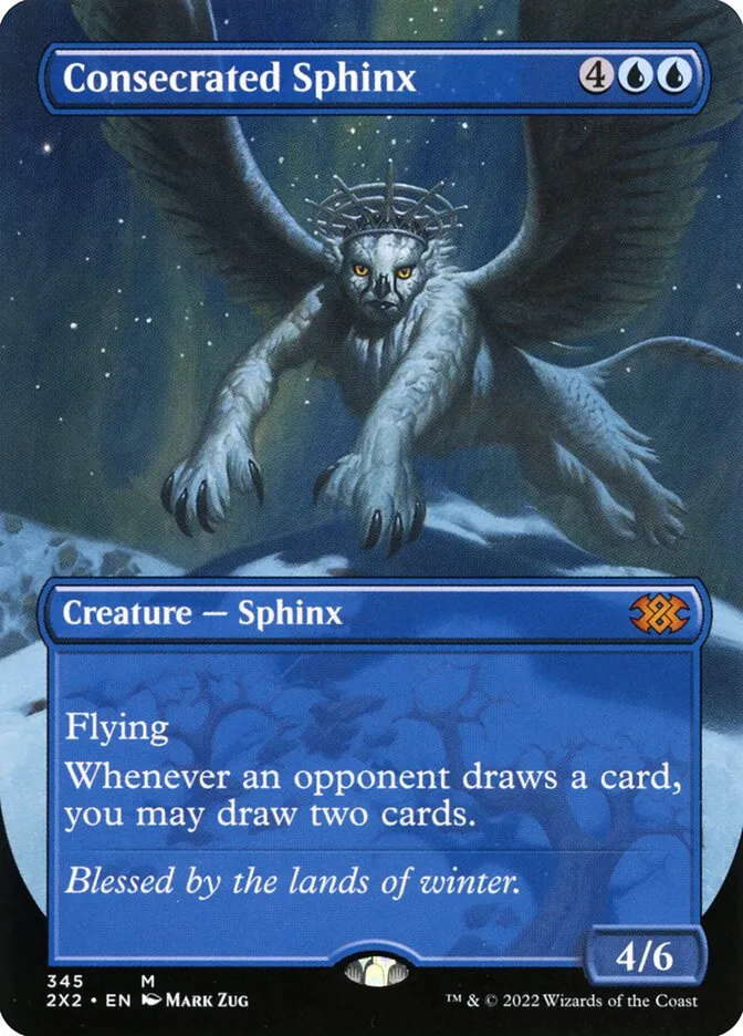 2022 Double Masters 2022 Consecrated Sphinx [Borderless] mythic #345 mythic card image