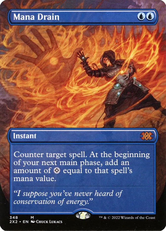 2022 Double Masters 2022 Mana Drain #348 mythic card image