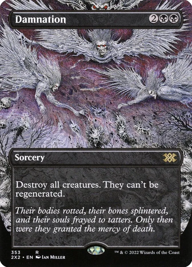 2022 Double Masters 2022 Damnation [Borderless] rare #353 rare card image