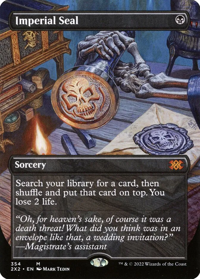 2022 Double Masters 2022 Imperial Seal [Borderless] mythic #354 mythic card image