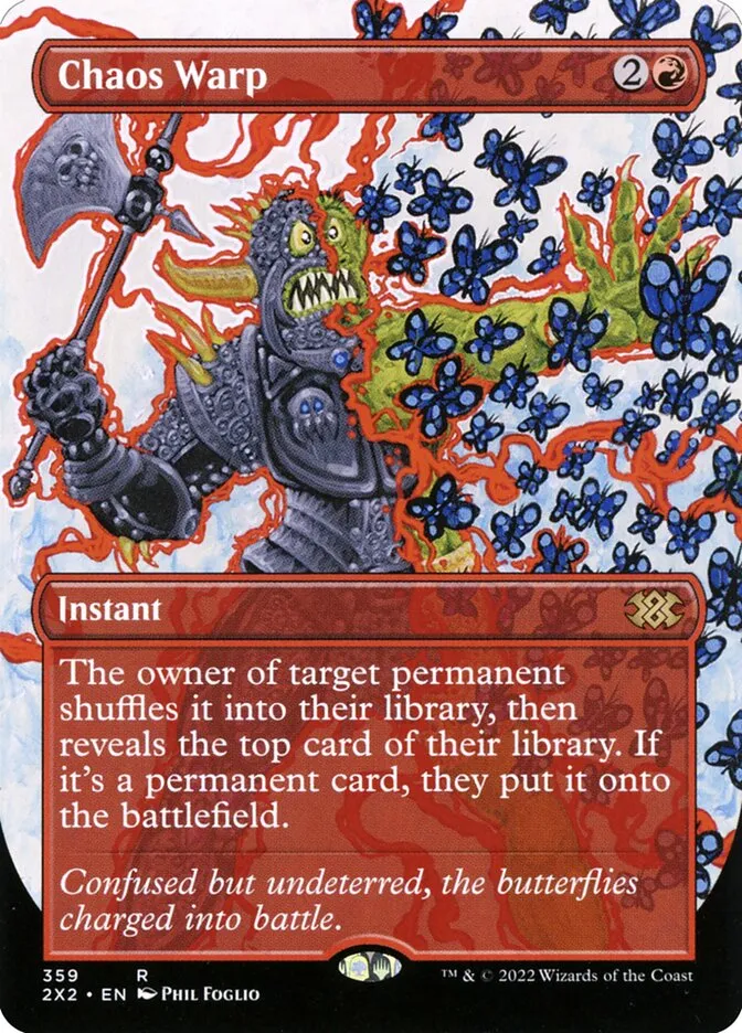 2022 Double Masters 2022 Chaos Warp [Borderless] rare #359 rare card image
