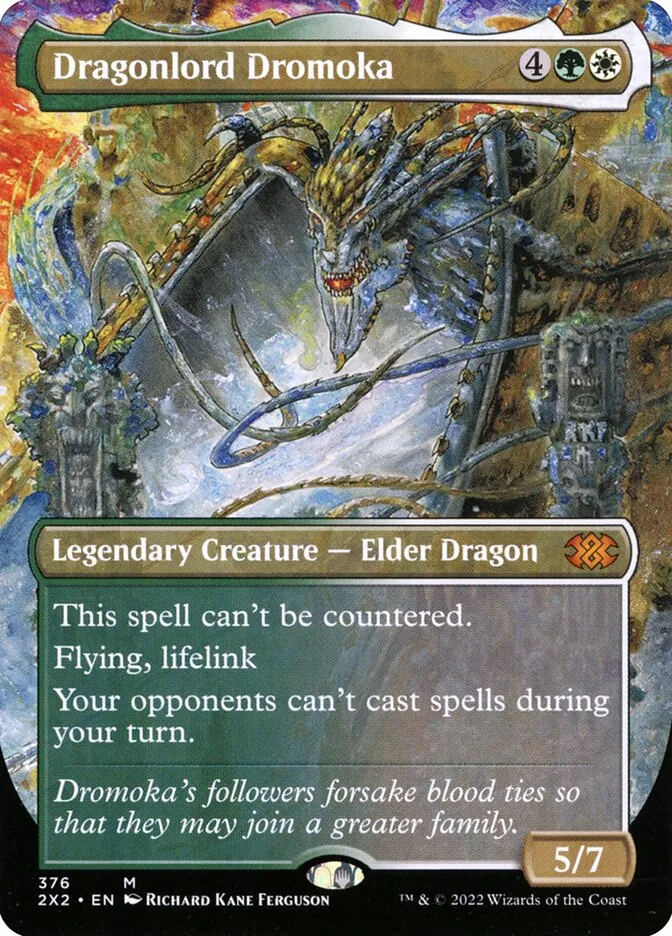 2022 Double Masters 2022 Dragonlord Dromoka #376 mythic card image