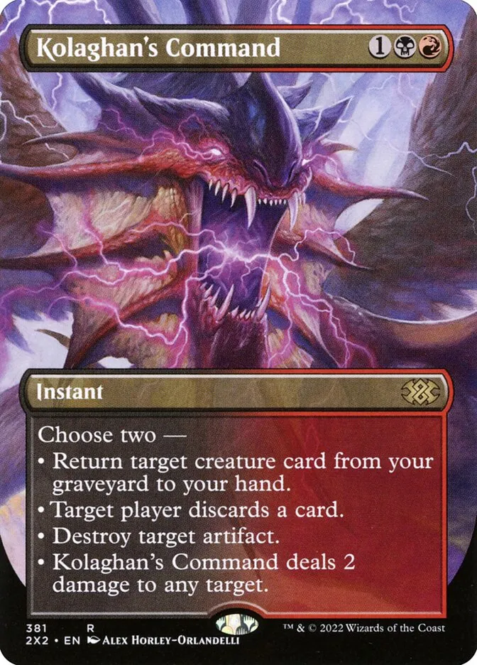 2022 Double Masters 2022 Kolaghan's Command rare #381 rare card image