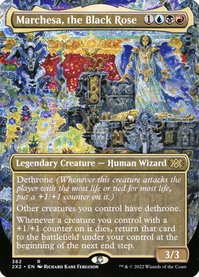2022 Double Masters 2022 Marchesa, the Black Rose [Borderless] rare #382 rare card image