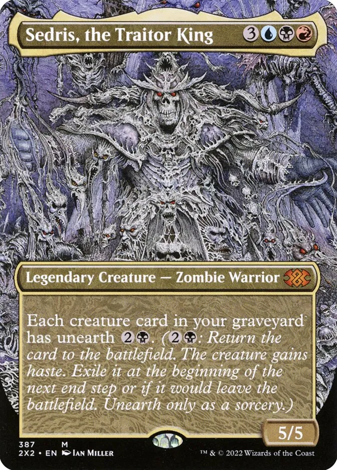 2022 Double Masters 2022 Sedris, the Traitor King [Borderless] mythic #387 mythic card image