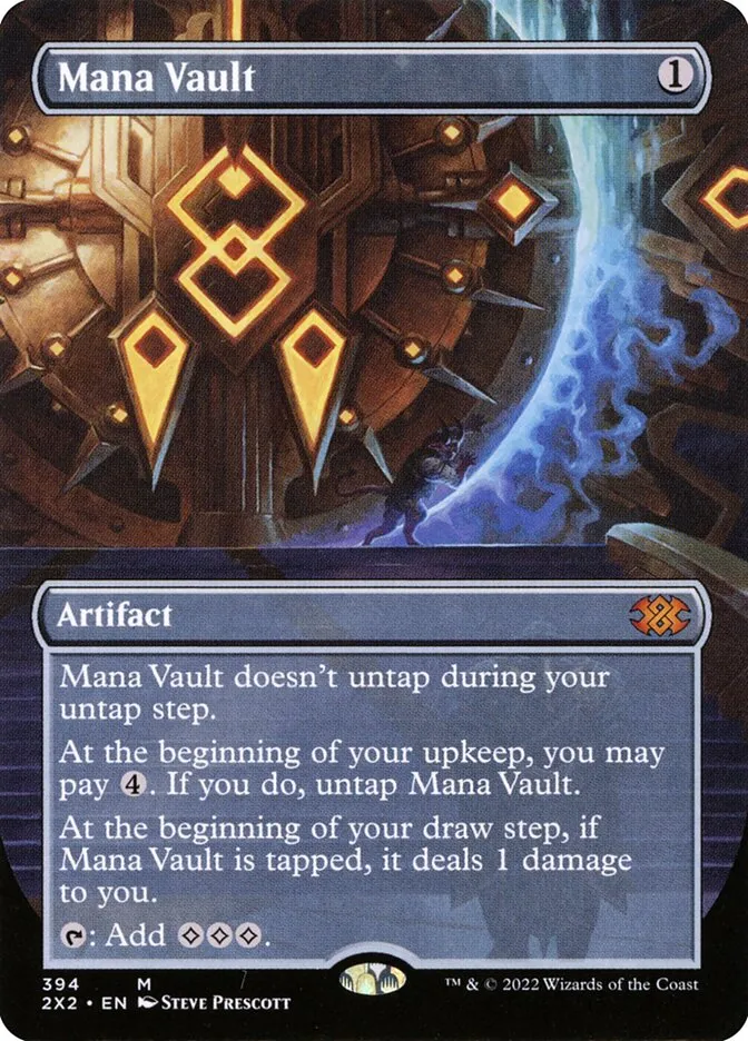 2022 Double Masters 2022 Mana Vault [Borderless] mythic #394 mythic card image